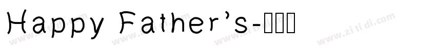Happy Father’s字体转换